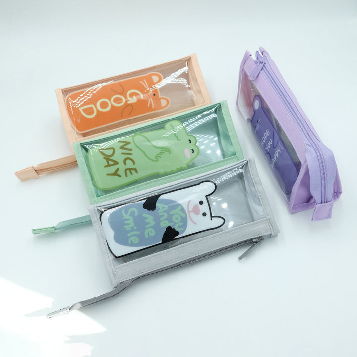 Creative Cartoon Zippered Pencil Case