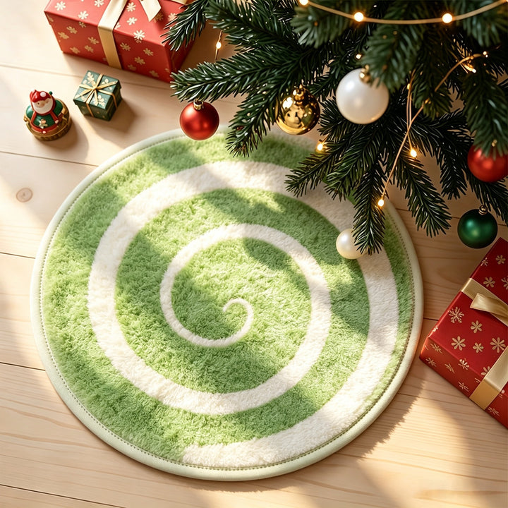 Spiral Pattern Round Area Rug