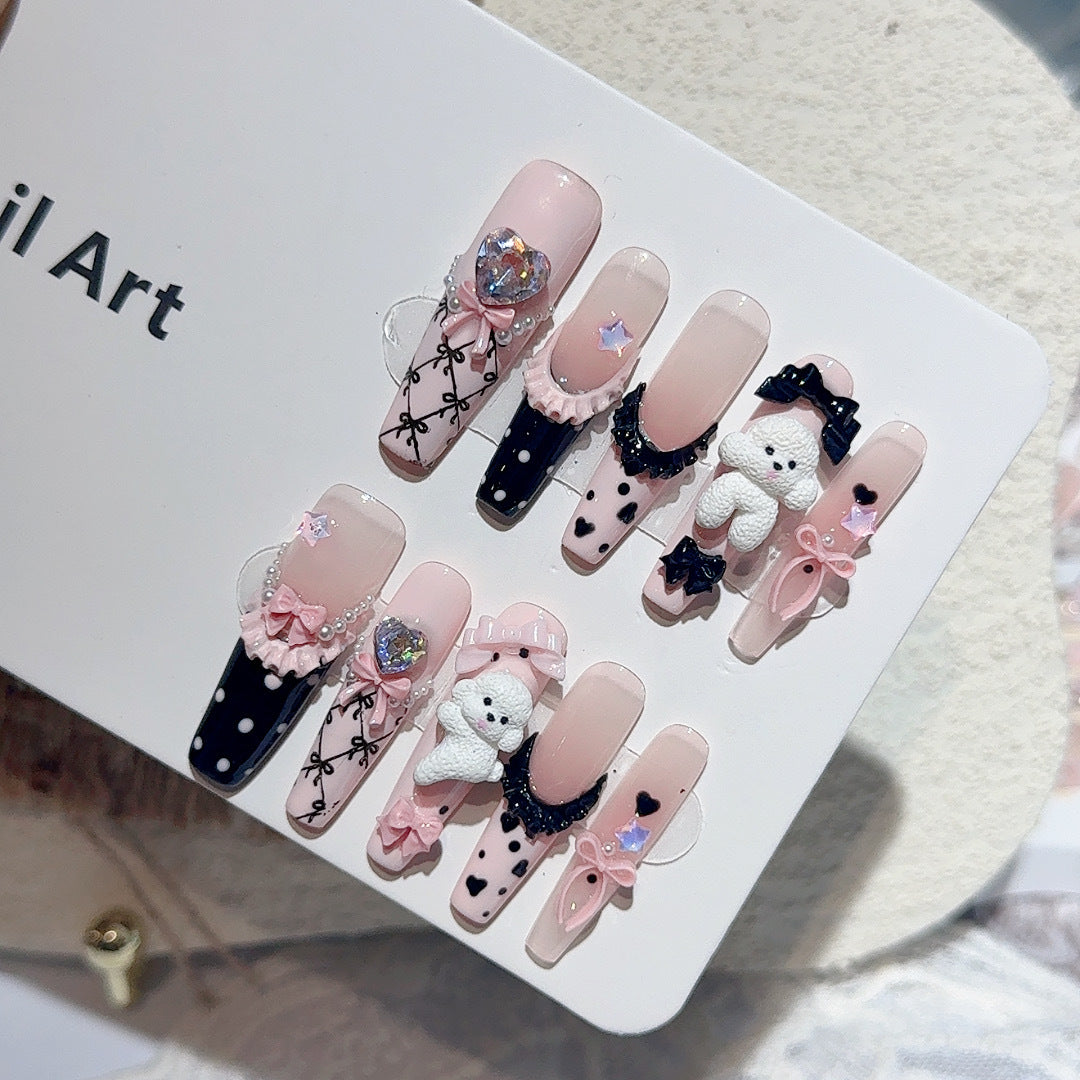 Whimsical 3D Character-Inspired Press-On Nail Art Set
