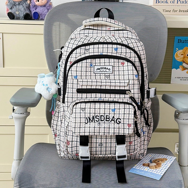 Cute Heart-Embellished Casual Backpack Kalsten