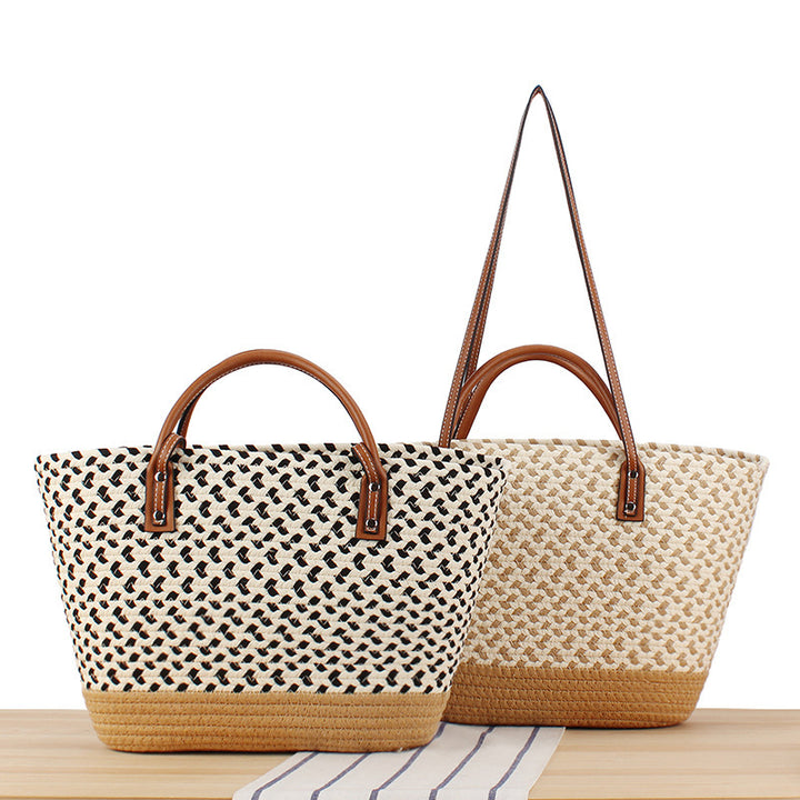 Spacious Shopping Bag Made from Handwoven Natural Material Kalsten