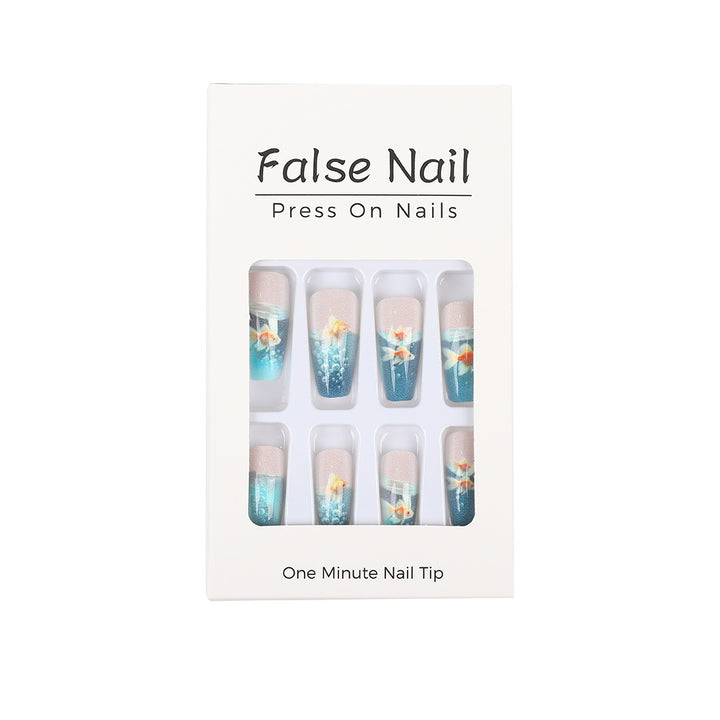 Creative artificial nails with underwater motif Kalsten