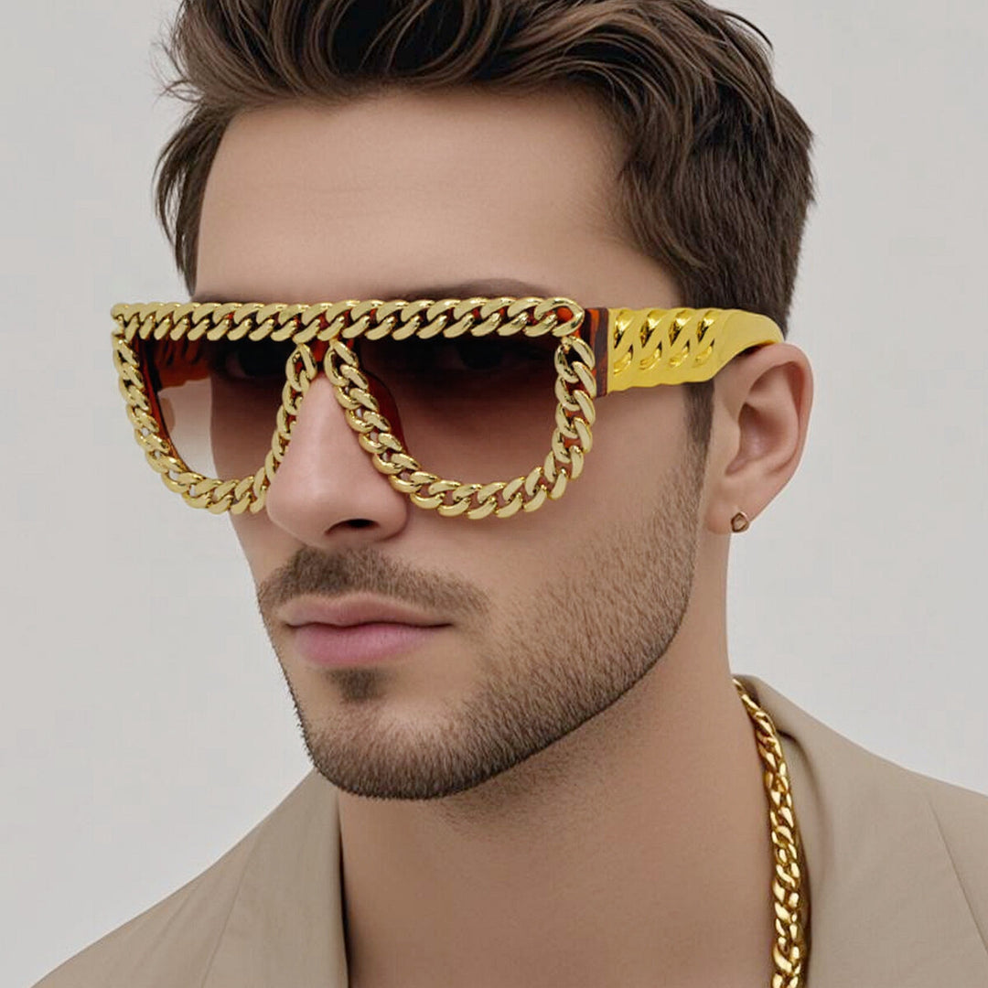 Women's sunglasses with eye-catching chain frame Kalsten