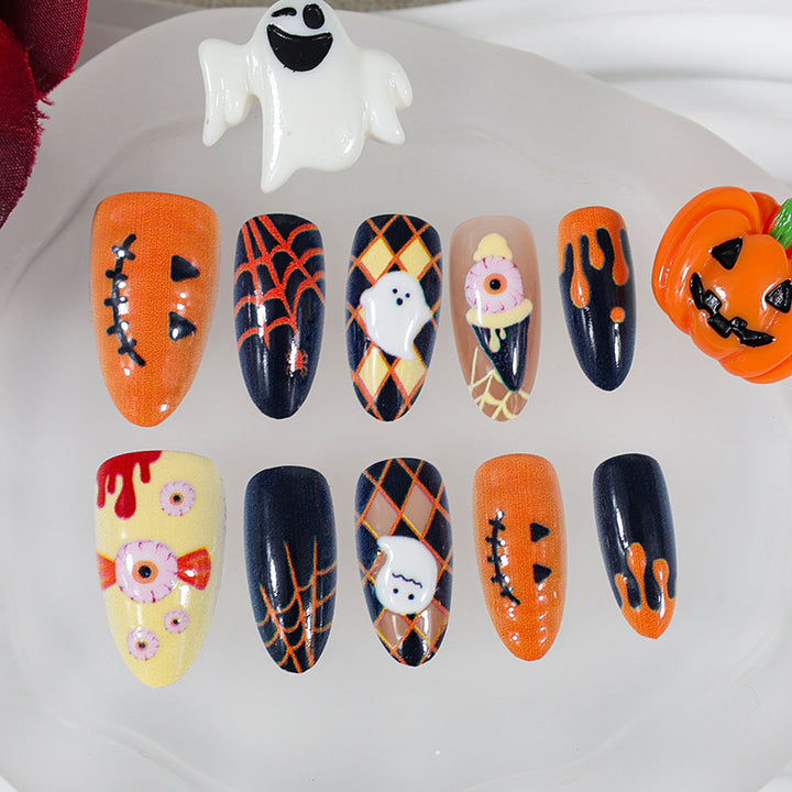 Halloween Nail Art Set with Spooky Designs and Gliding Design Kalsten