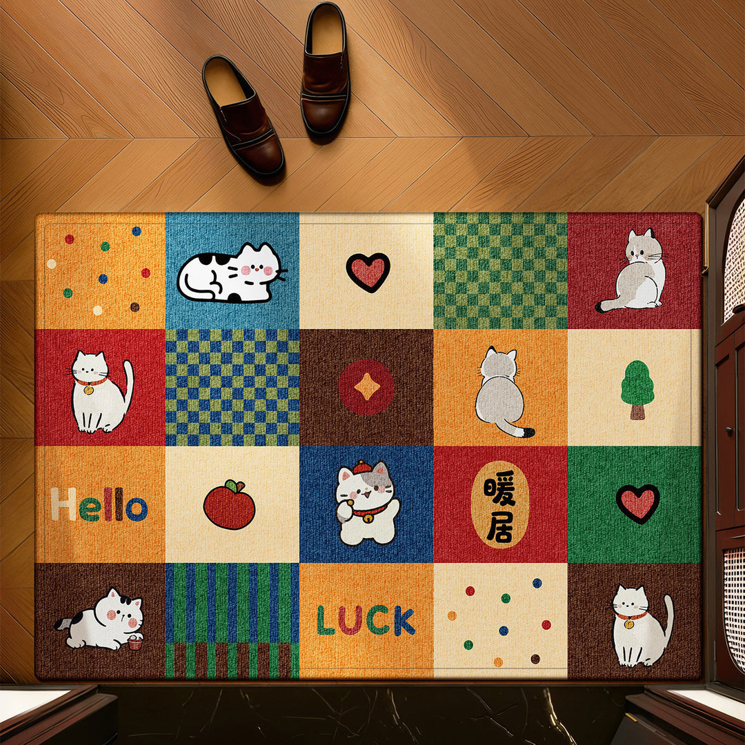 Whimsical Pet-Themed Entrance Mat