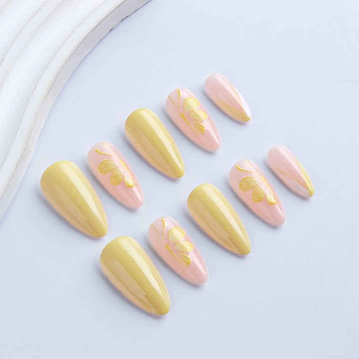 Artistic Floral Press-On Nails Kalsten 1787542747