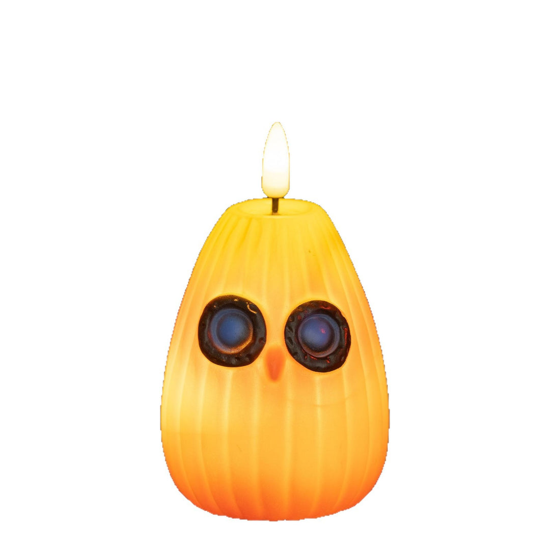 Creepy pumpkin decoration candle
