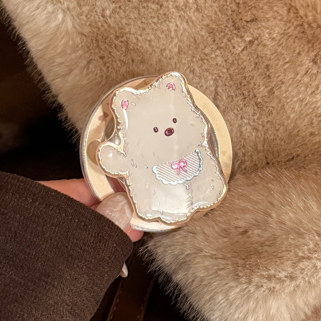 Charming hand mirror with bear motif Kalsten