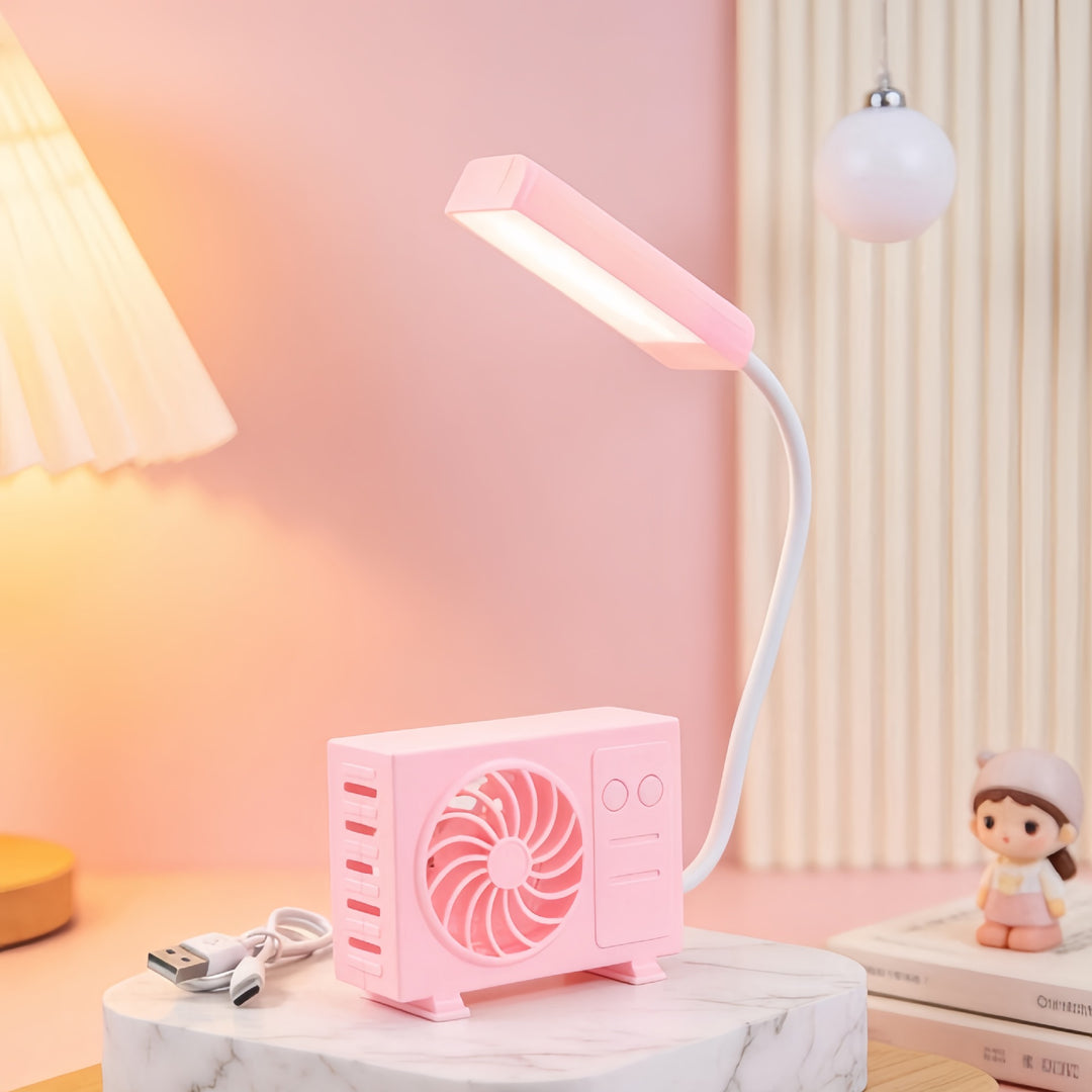 Women's table lamp with integrated USB fan Kalsten