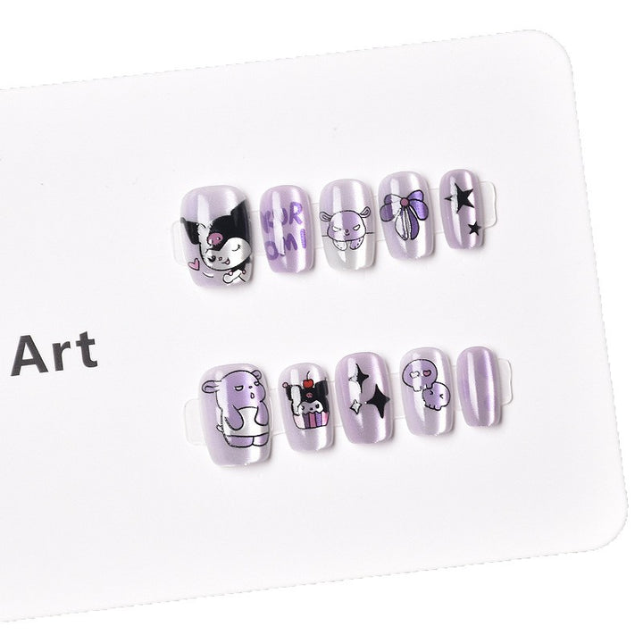 Artistic Cartoon-Themed Press-On Nail Set Kalsten