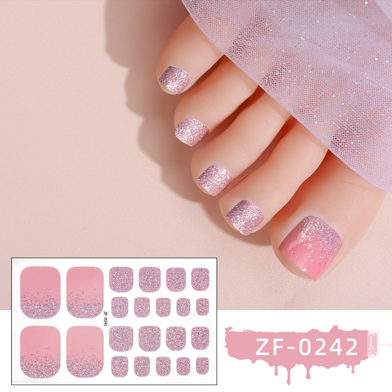 Sparkling Glittery Toenail Wraps