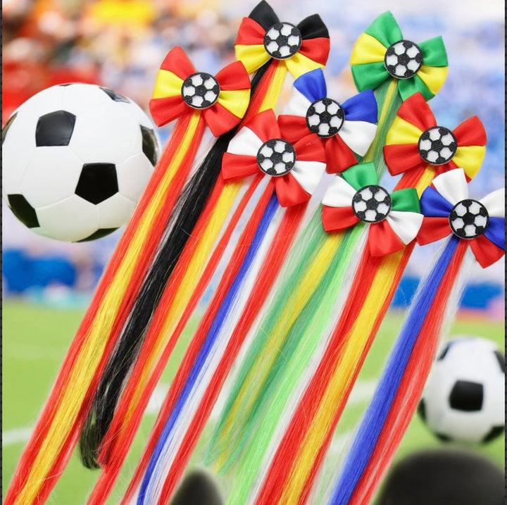 Soccer-Themed Hair Bow Clip Kalsten