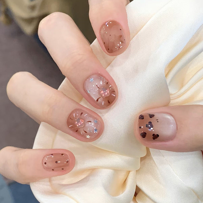 Elegant Floral Press-On Nail Art Kalsten