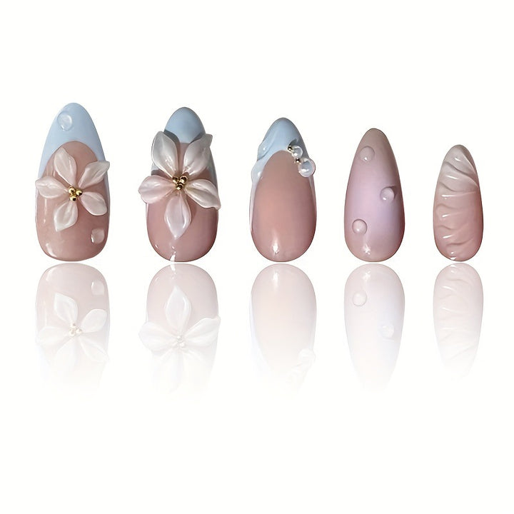 Artistic Floral Nail Enhancements Kalsten