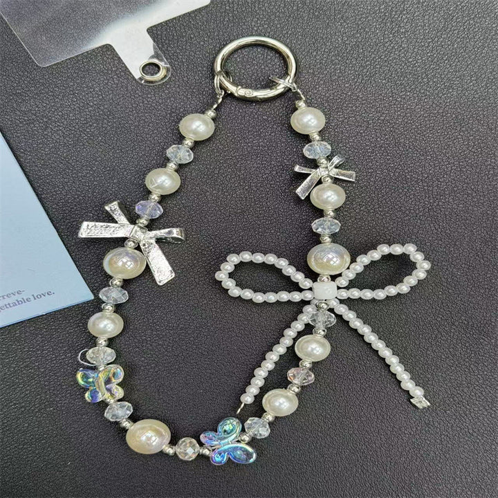 Decorative Pearl and Crystal Keychain Kalsten