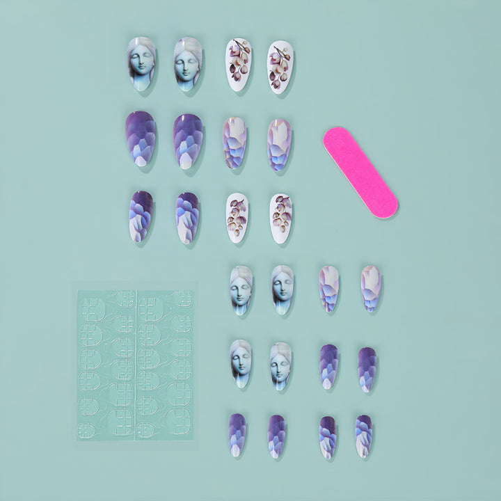 Artificial nails with botanical and artistic designs Kalsten