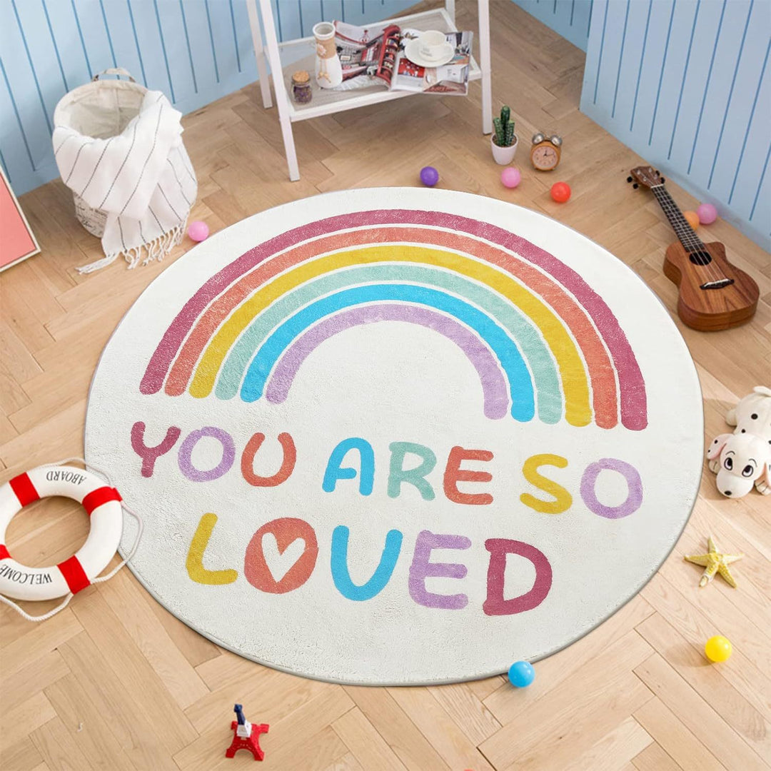 Colorful Handprint Rug