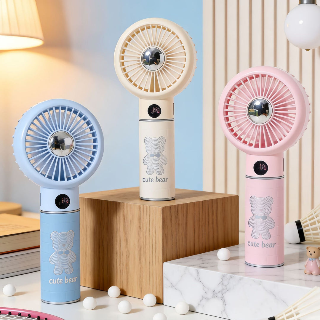 Portable Hand Fan with Digital Temperature Display and Comfortable Design Kalsten