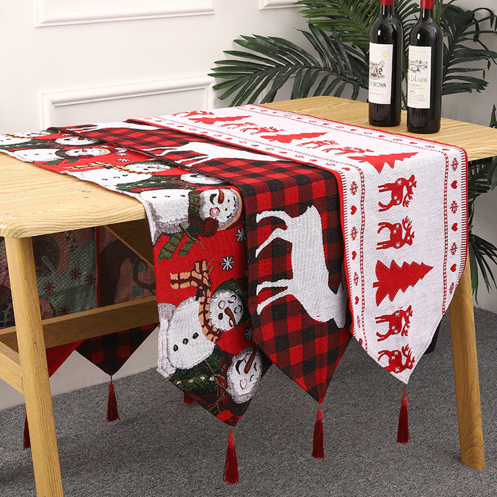 Christmas table runner with reindeer motif Kalsten