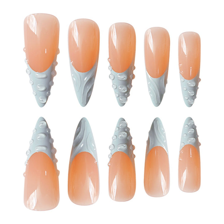 Artistic Textured Press-On Nail Art Kalsten