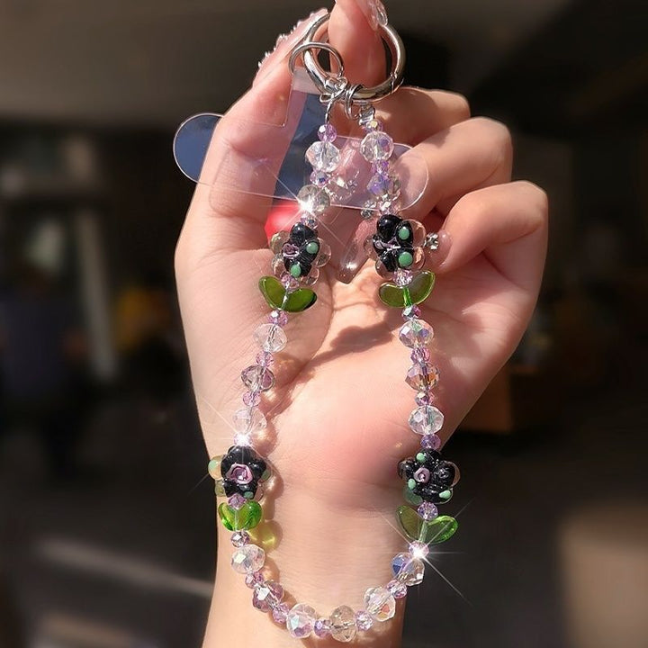 Floral Beaded Phone Lanyard Kalsten
