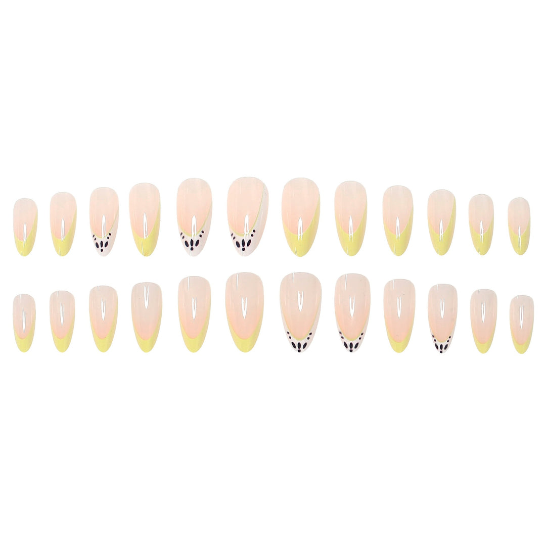 Artistic Stiletto Nail Design with Gradient Tips