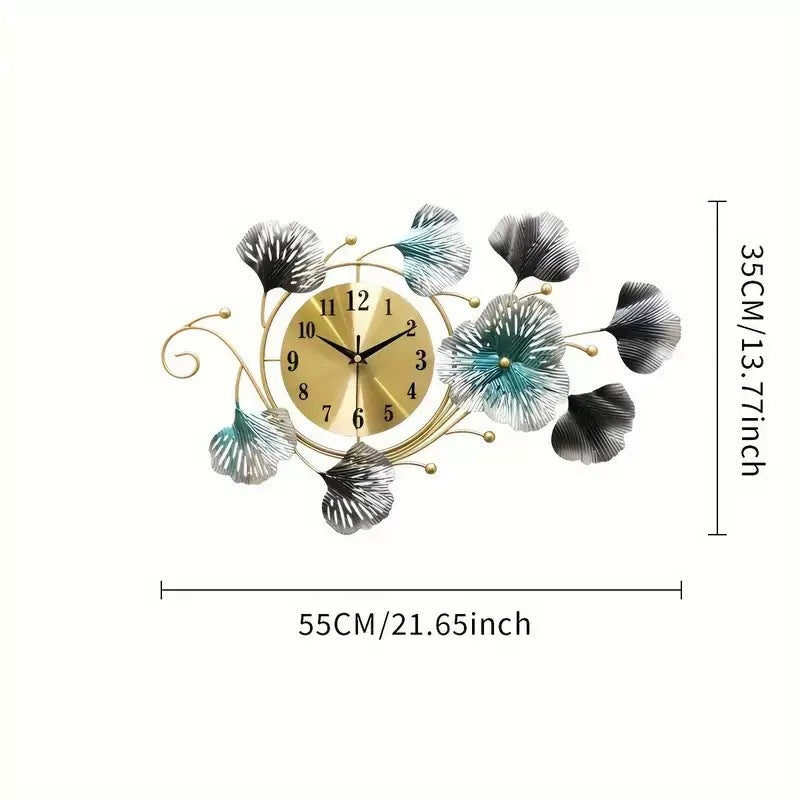Artistic Floral Wall Clock Sculpture Kalsten