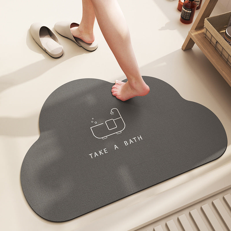 Soft Textured Cloud-Shaped Bath Mat Kalsten