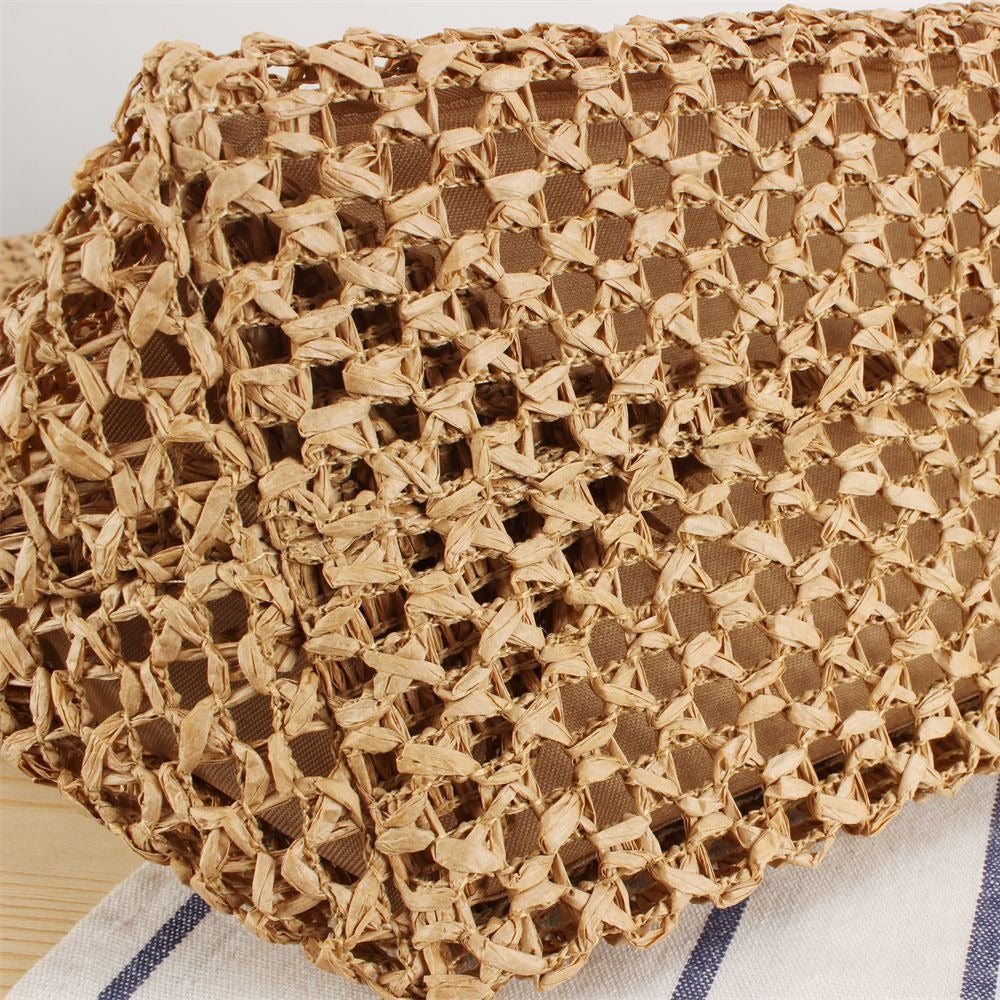 Hand-knotted basket bag with colorful lettering Kalsten