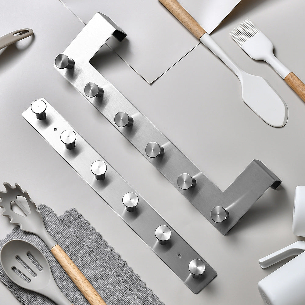 Wall-mounted stainless steel coat rack with five hooks Kalsten