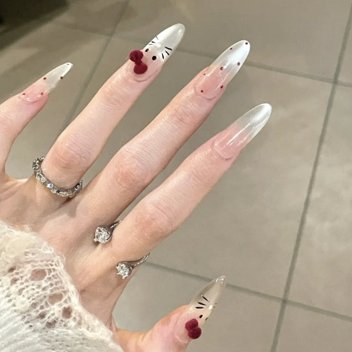 Decorative Press-On Nail Art Set with Character Design Kalsten