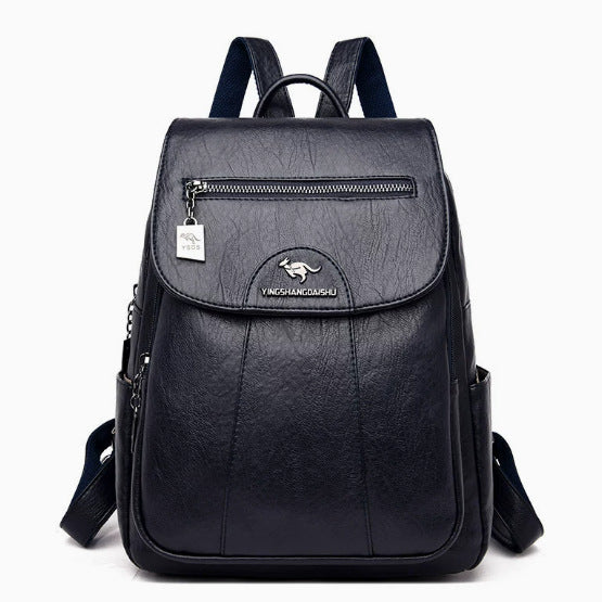 Stylish Multi-Pocket Leather Backpack Kalsten