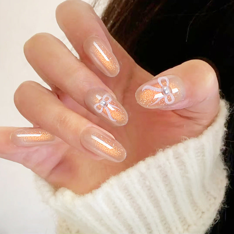 Glamorous artificial nail tips with glitter accents Kalsten