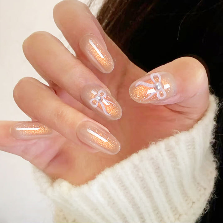 Glamorous artificial nail tips with glitter accents Kalsten