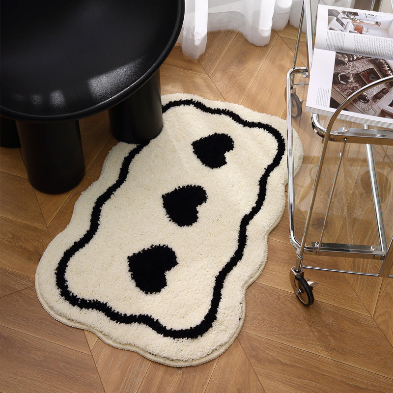 Heart-Shaped Decorative Bath Mat Kalsten