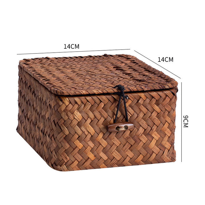 Handwoven Storage Box with Lid Kalsten