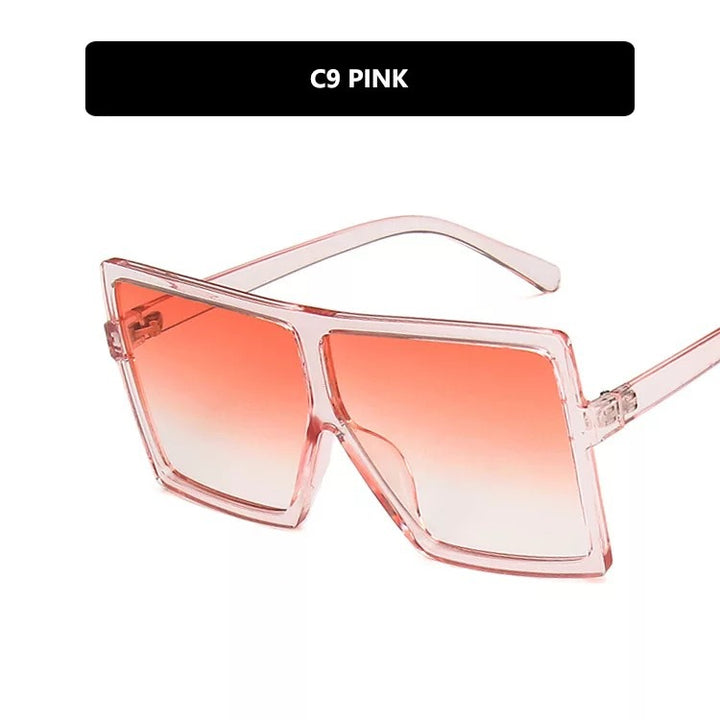 Women modern oversized sunglasses with transparent frame and stylish lenses Kalsten