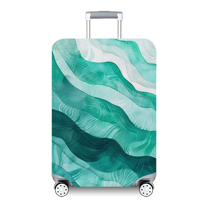 Unisex hard-shell travel suitcase with artistic landscape design Kalsten