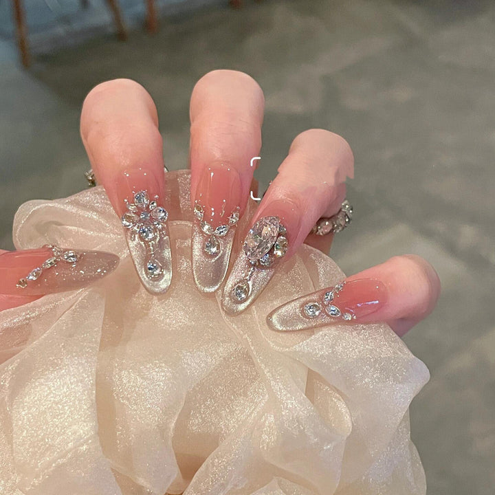 Premium Rhinestone-Embellished Press-On Nails Kalsten