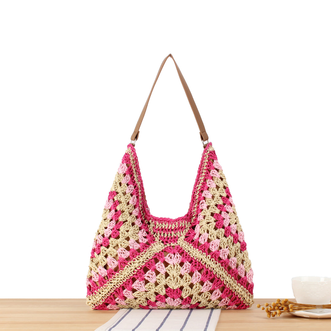 Hand-knotted shoulder bag in modern design Kalsten