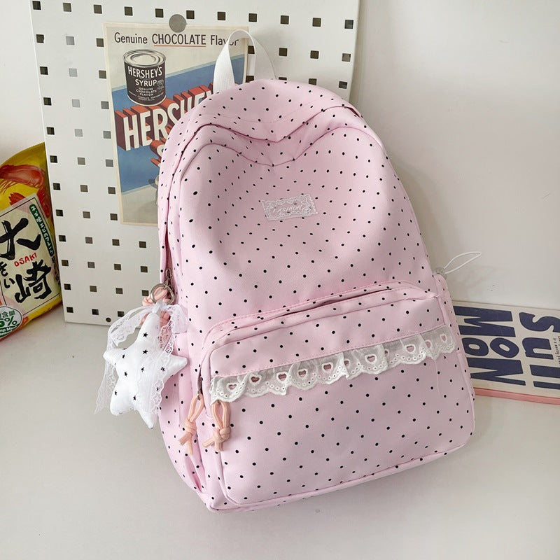 Cute Decorative Polka Dot Backpack Kalsten