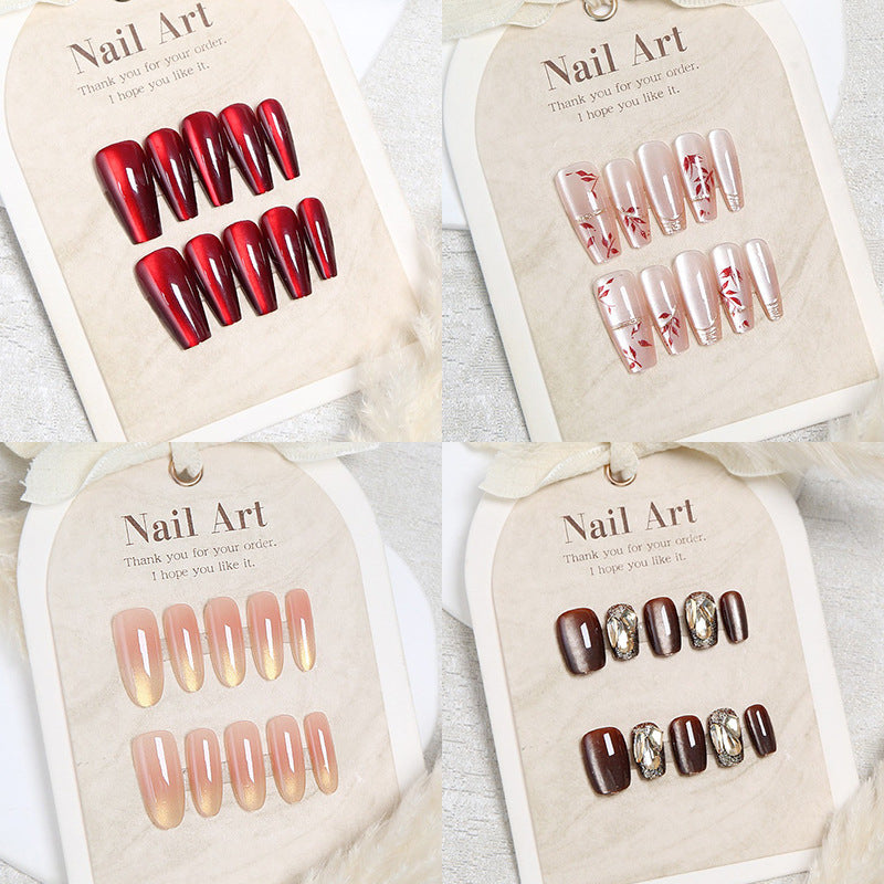 Elegant Floral Designed Press-On Nails