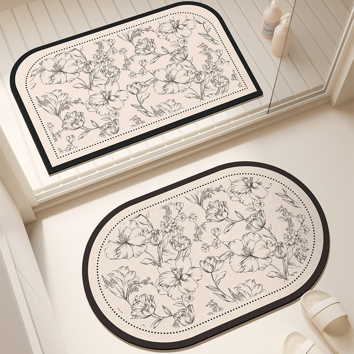 Floral Design Indoor Mat Kalsten