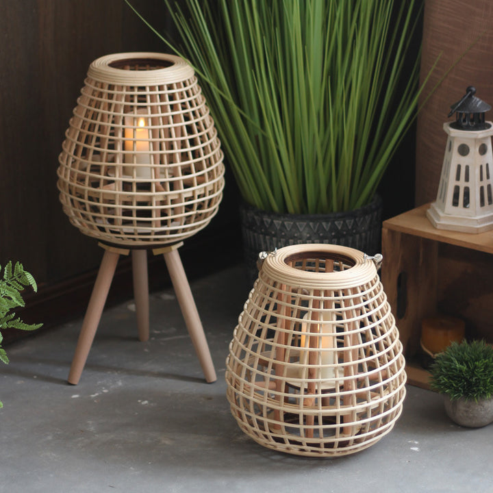 Decorative Rattan Lantern with Carry Handle Kalsten