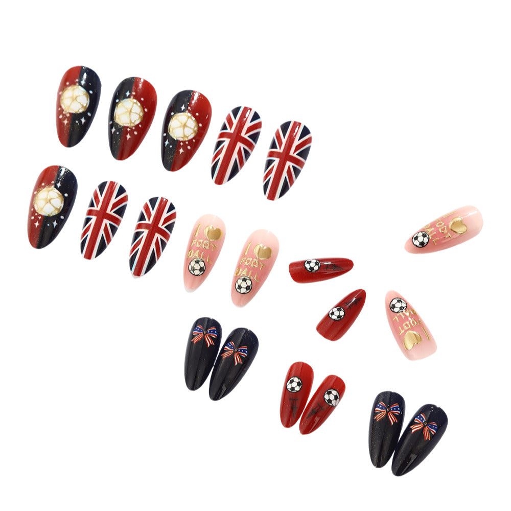 Sporty artificial nails in football design Kalsten