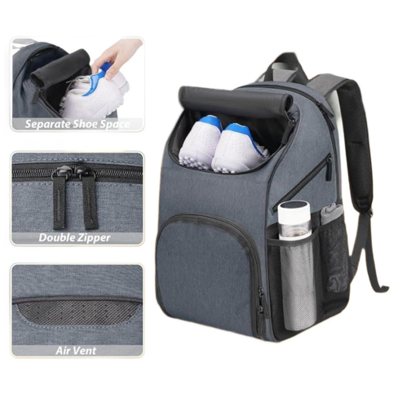 Sport backpack with compartments for shoes and water bottle Kalsten