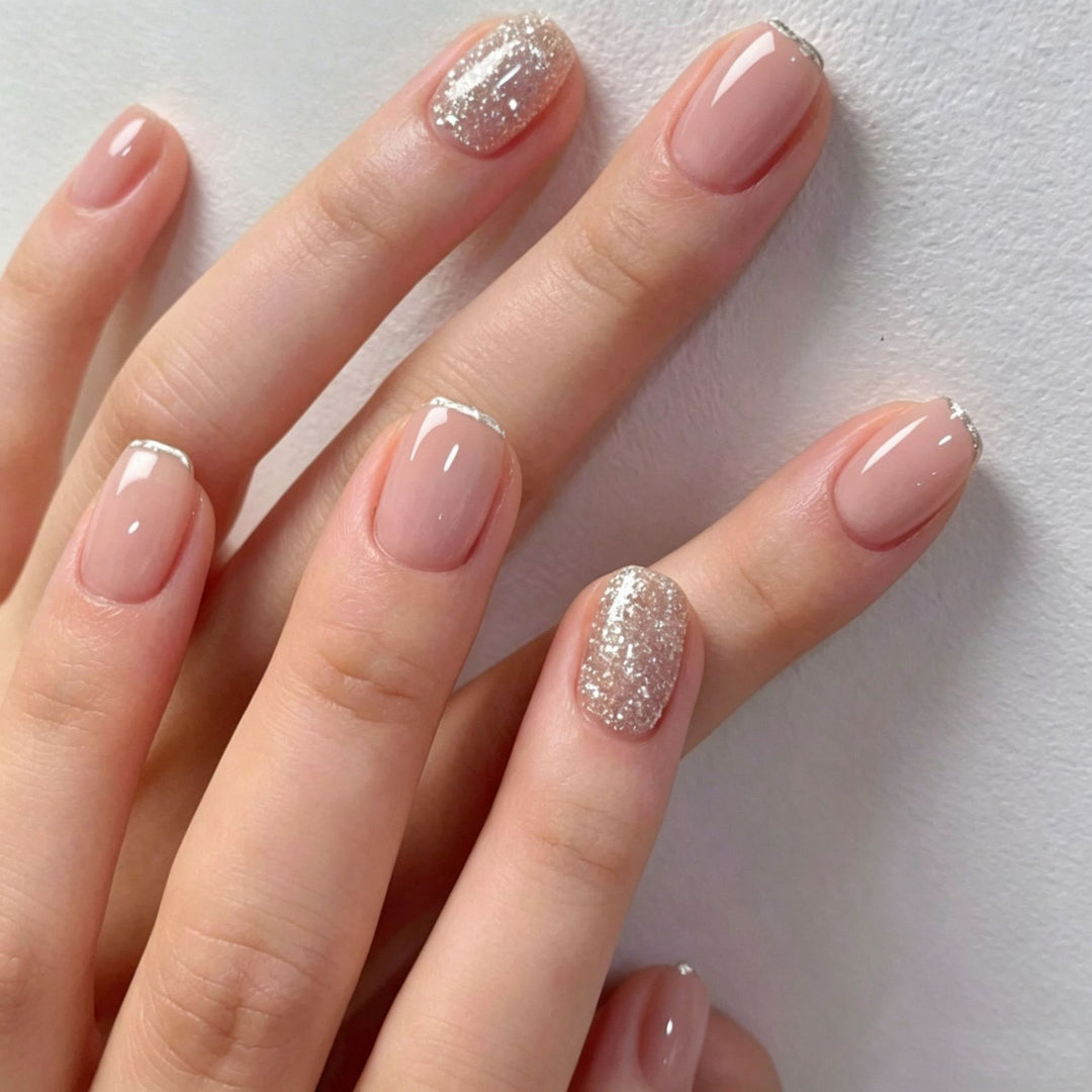 Elegant Press-On Nail Tips with Decorative Bow Kalsten