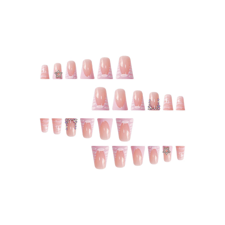Artistic Rhinestone-Accented Press-On Nail Set Kalsten