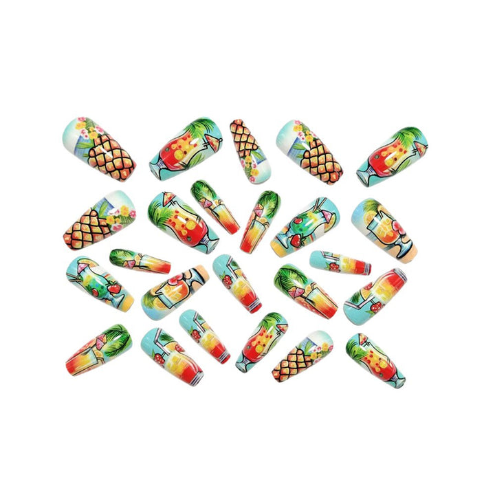 Artificial nails with fruity cocktail design Kalsten