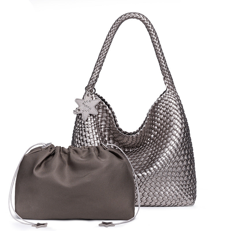 Braided Vegan Leather Hobo Handbag Kalsten